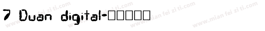7 Duan digital字体转换